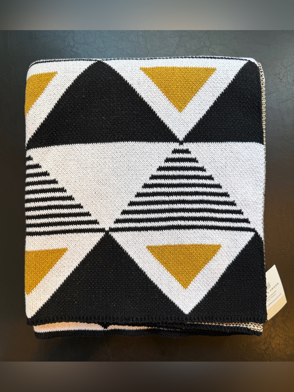 Gorgeous Knit Throw Blanket Seek and Swoon Envie MCM Vintage Chevron & Geometric
